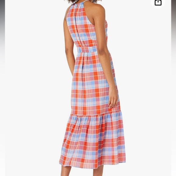 Tommy Hilfiger Red and Blue Plaid Maxi Dress - Picture 10 of 11